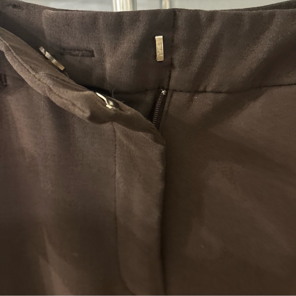Brown Cropped Cuffed Trousers Size 10 - Picture 5 of 7